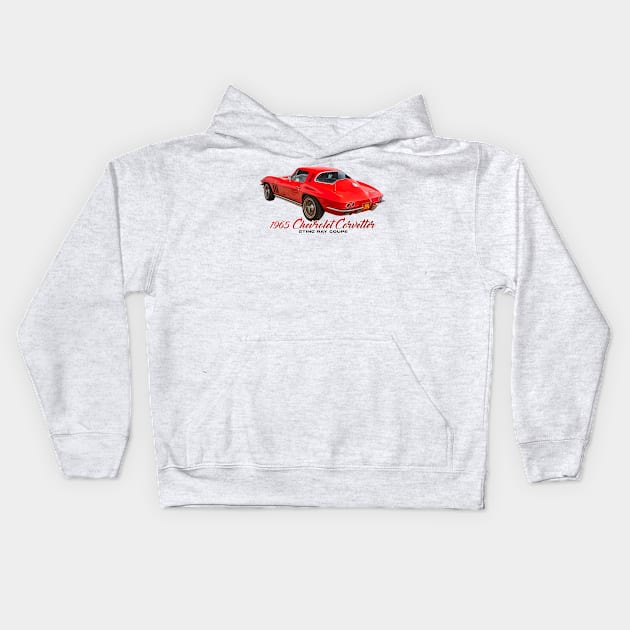 1965 Chevrolet Corvette Stingray Coupe Kids Hoodie by Gestalt Imagery